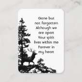 Carte De Visite Célébration du Cerf Masculine de saké (Dos)