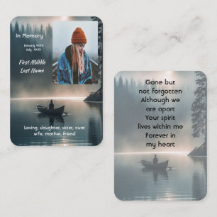 Carte De Visite Célébration du service de la vie Canoë du lac Wil