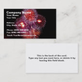 Carte De Visite Célébration explosive de feux d'artifice (Devant / Derrière)