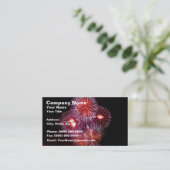Carte De Visite Célébration explosive de feux d'artifice (Debout devant)