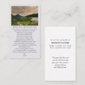 Carte De Visite Celebration of Life Blue Green Pink Orange (Devant / Derrière)