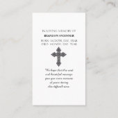 Carte De Visite Celebration of Life Oil Cardinal Sympathy Card (Dos)