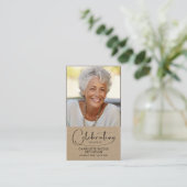 Carte De Visite Celebration of Life Photo Bookmark Prayer Card (Debout devant)