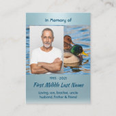 Carte De Visite Celebration of Life Service Mallard Ducks Bird (Devant)