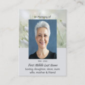 Carte De Visite  Celebration of Life  Snowdrop Flowers (Devant)