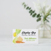 Carte De Visite céleri carotte citron fruits légumes commerce ca.. (Debout devant)