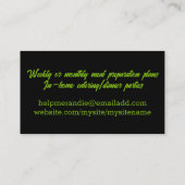 Carte De Visite céleri carotte citron fruits légumes commerce ca.. (Dos)