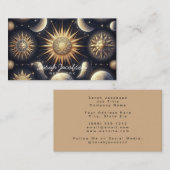 Carte de visite céleste Boho – Ciel nocturne cosmi (Devant / Derrière)