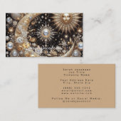 Carte de visite céleste Boho – Ciel nocturne cosmi (Devant / Derrière)