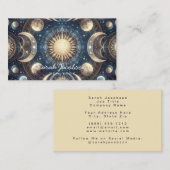 Carte de visite céleste Boho – Ciel nocturne cosmi (Devant / Derrière)