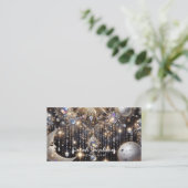 Carte de visite céleste Boho – Ciel nocturne cosmi (Debout devant)