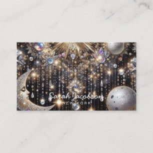 Carte de visite céleste Boho – Ciel nocturne cosmi