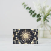 Carte de visite céleste boho – Ciel nocturne cosmi (Debout devant)