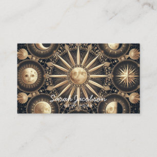 Carte de visite céleste Boho – Ciel nocturne cosmi