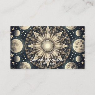 Carte de visite céleste Boho – Ciel nocturne cosmi