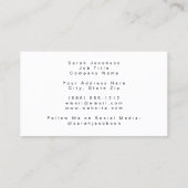 Carte de visite céleste diamantée – Ciel nocturne  (Dos)