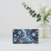 Carte de visite céleste diamantée – Ciel nocturne  (Debout devant)