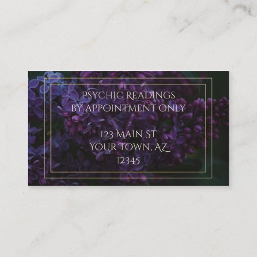 Carte de visite céleste Lilac (Dos)