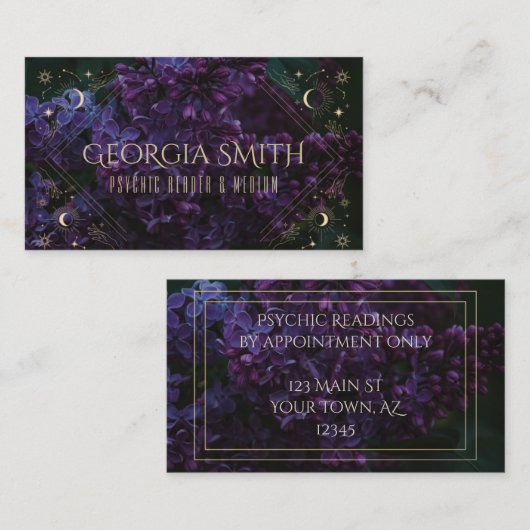 Carte de visite céleste Lilac (Devant / Derrière)