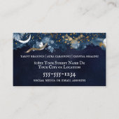 Carte De Visite Céleste Moth Bleu et Gold Night Ciel Psychique (Dos)