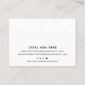 Carte De Visite Céleste noir rose or Abstrait personnalisé (Dos)