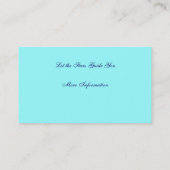 Carte De Visite Céleste pourpre de turquoise (Dos)