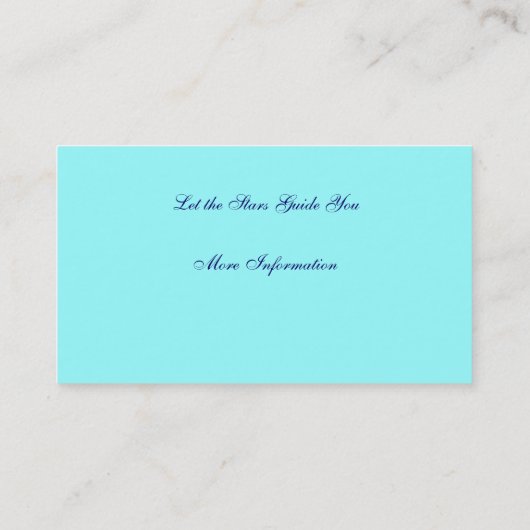 Carte De Visite Céleste pourpre de turquoise (Dos)