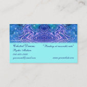 Carte De Visite Céleste pourpre de turquoise (Devant)