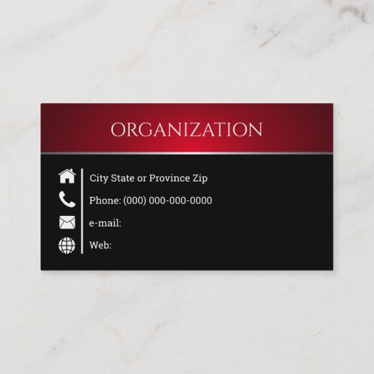 carte de visite céleste rouge (Dos)