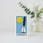 Carte De Visite Céleste Tarot Sun Writer Auteur Logo moderne (Debout devant)