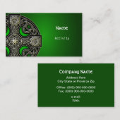 carte de visite céleste vert (Devant / Derrière)