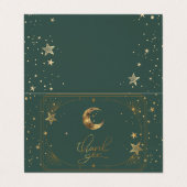 Carte De Visite Celestial Moon Stars Frame Thank You Card (Extérieur déplié)