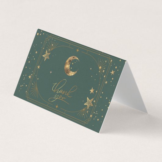 Carte De Visite Celestial Moon Stars Frame Thank You Card (Devant)