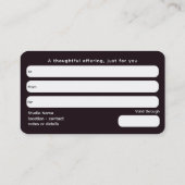 Carte De Visite Celestial Pulse Energy Healing (Dos)