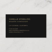 Carte De Visite Celestial Sun & Moon Black Gold (Dos)