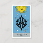 Carte De Visite Celestial Tarot Sun Tattoo Artist Piercer Logo (Devant)