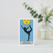 Carte De Visite Celestial Tarot Sun Yoga Instructor Healer Logo (Debout devant)