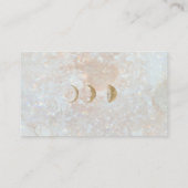 Carte De Visite Celestial Zodiac Moon Blue Gold site Mariage (Dos)