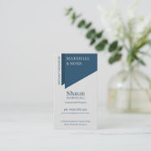 Carte De Visite Cello Blue Stylish Executive Corporate  (Debout devant)