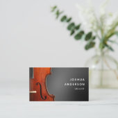 Carte De Visite Cello Enseignant Musicien Professionnel Simple (Debout devant)