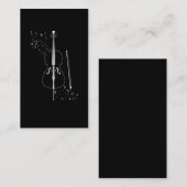 Carte De Visite Cello Music Notes Instrument Musician Cellist (Devant / Derrière)