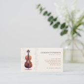 Carte De Visite Cello Musical Notes Cellist Musician Professional (Debout devant)