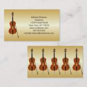 Carte De Visite Cello Musicien (Devant / Derrière)