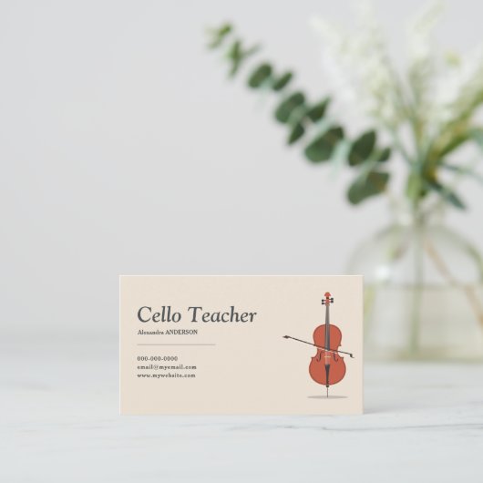 Carte De Visite Cello Teacher (Debout devant)
