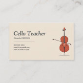Carte De Visite Cello Teacher (Devant)