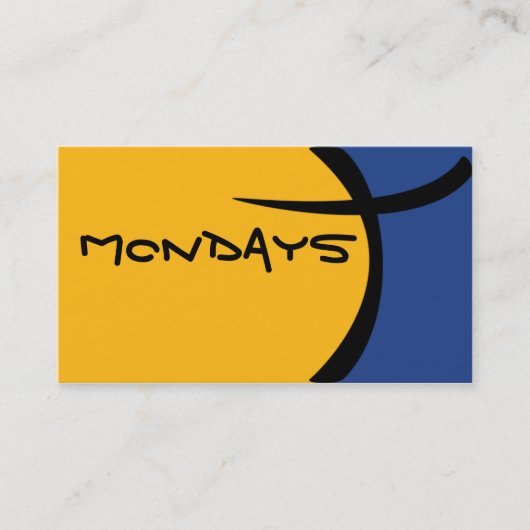 Carte De Visite Cellule de bande dessinée - bleu et jaune (Devant)