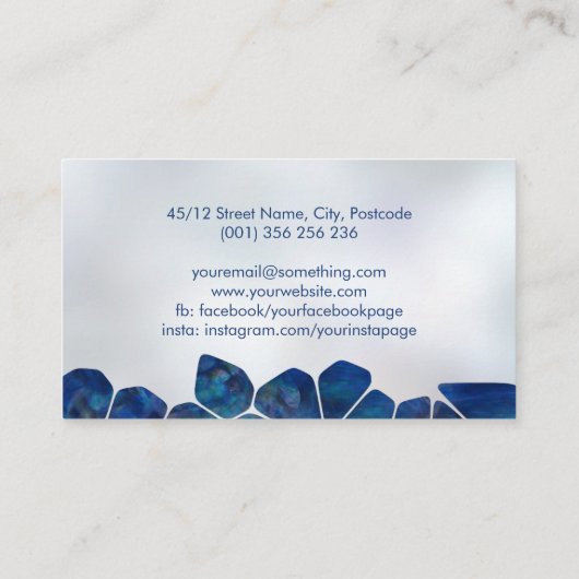 Carte De Visite Cellules Abstraites - Abalone Shell et Pearl (Dos)