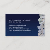 Carte De Visite Cellules Abstraites - Mère perle sur bleu (Dos)