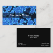 Carte De Visite Cellules bleues sur l'arrière - plan noir (Devant / Derrière)