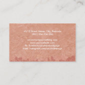 Carte De Visite Cellules or Rose Abstraites (Dos)